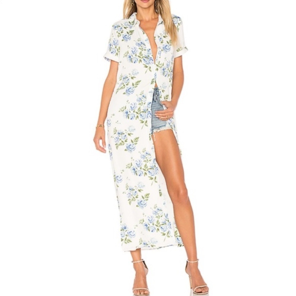 Lacademie
The Shirt Dress In Blue Floral xs classic revolve formal designer fall